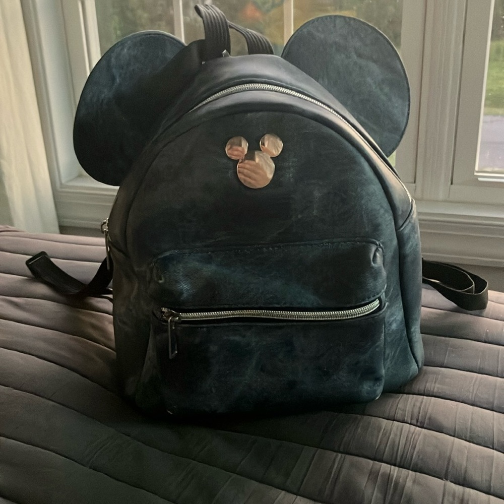 Black Backpack with Mouse Ears